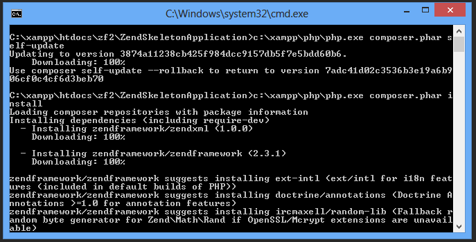 Installing And Running The Zend Framework On Xampp